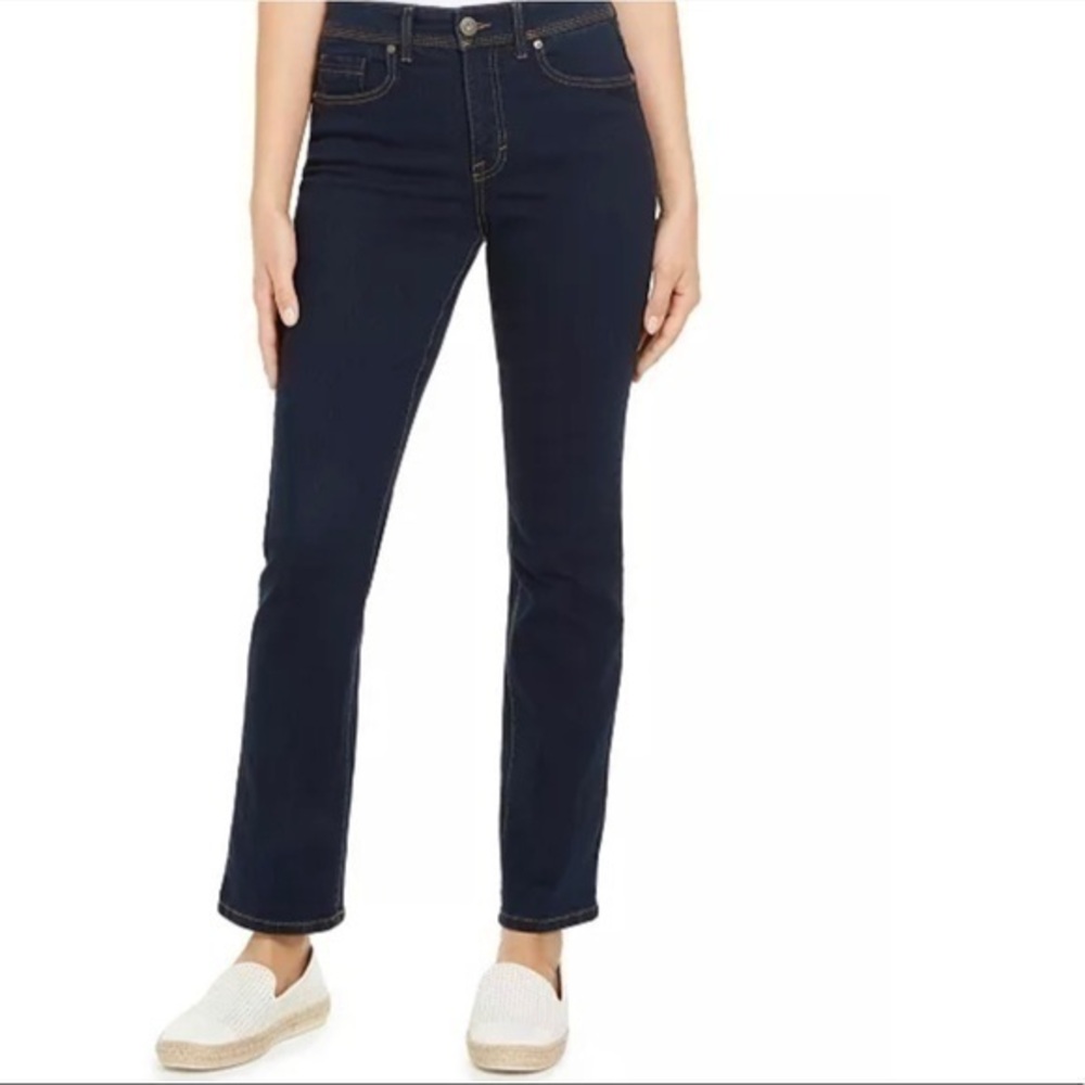 Style & Co Dark Wash High Rise Straight Leg Jeans 6P